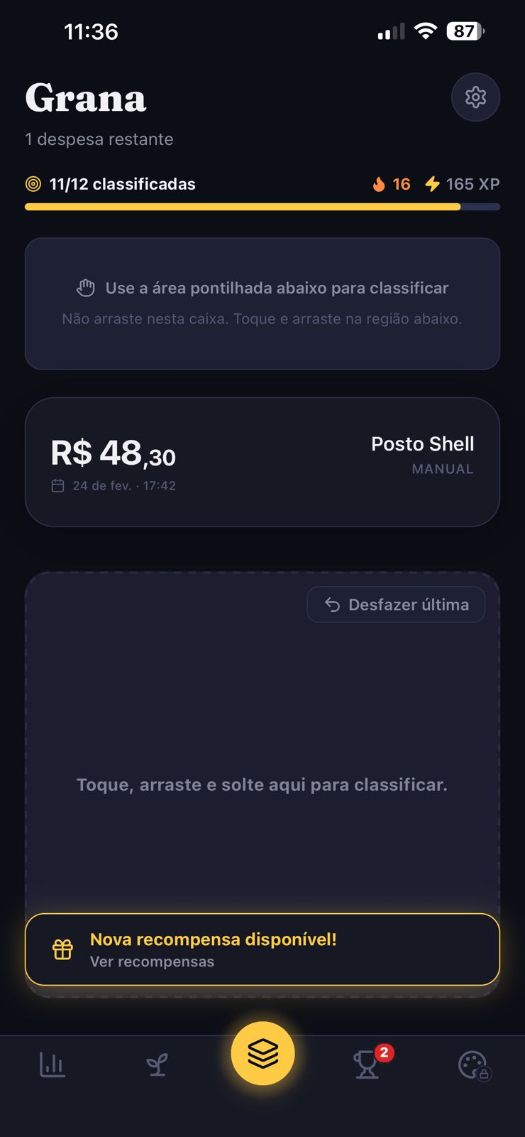 Classificação de gastos