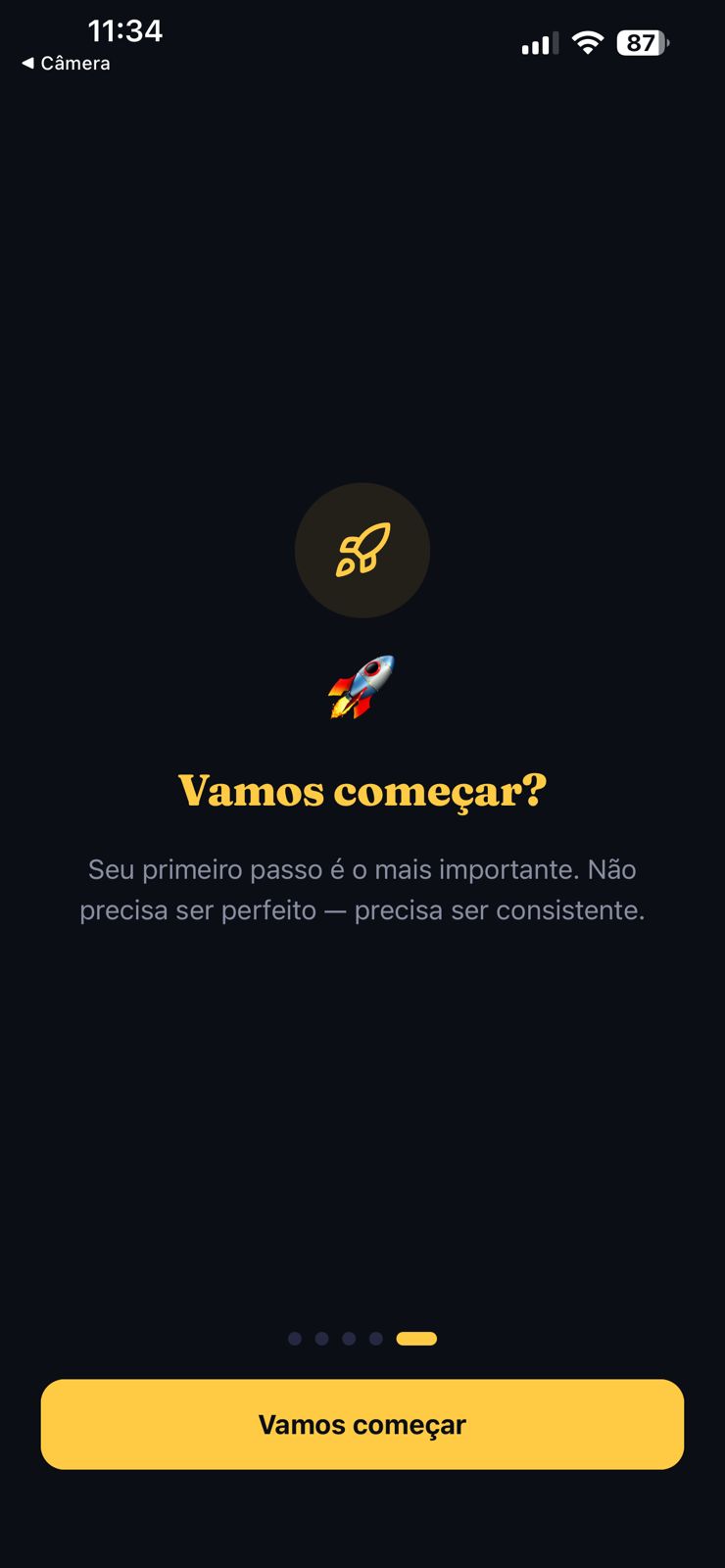 Tela de conexão bancária